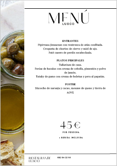 Menú 25